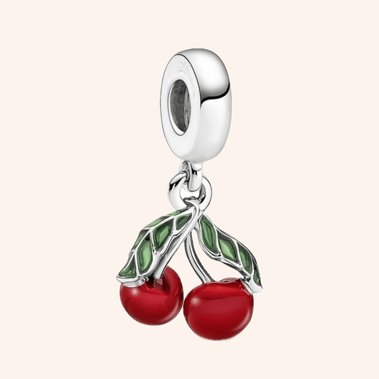 Cereza Charm Plata S925 Entrega Inmediata - Charmsymore