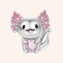 Charm Ajolote Rosa Plata S925