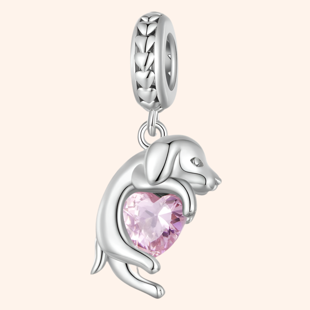 Charm Amor Perruno Plata S925 - Charmsymore