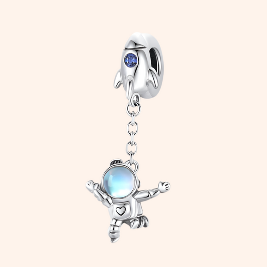 Charm Astronauta Plata S925 - Charmsymore