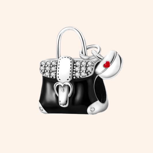 Charm Bolsa Negra S925 - Charmsymore