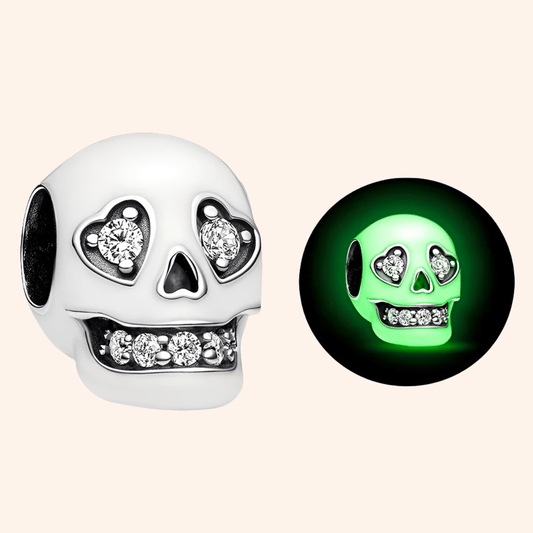 Charm Calavera Brilla Plata S925 - Charmsymore