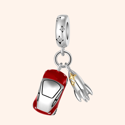 Charm Carro Plata S925 - Charmsymore