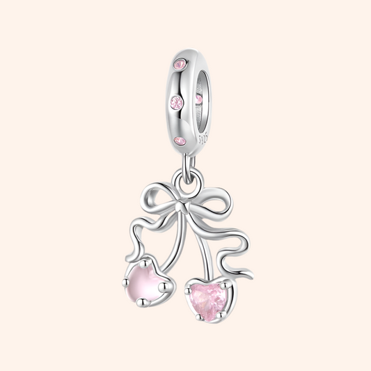 Charm Cerezas Pink Plata S925 - Charmsymore