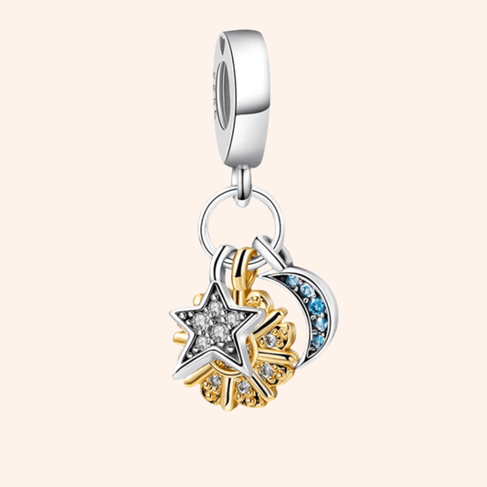 Charm Colgante Luna & Estrella S925 - Charmsymore