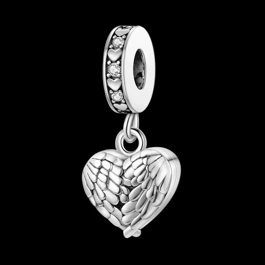 Charm Corazón Alas Plata S925 - Charmsymore