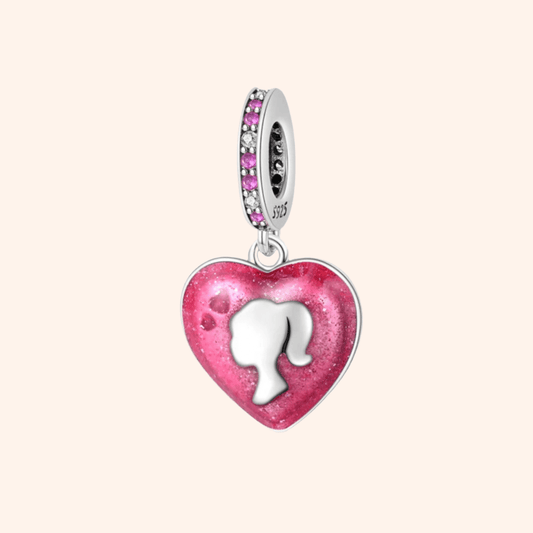 Charm Corazón Barbie S925 - Charmsymore