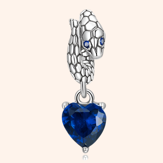 Charm Corazón Serpiente Plata 925 - Charmsymore