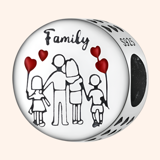 Charm Familia Plata S925 ENTREGA INMEDIATA - Charmsymore