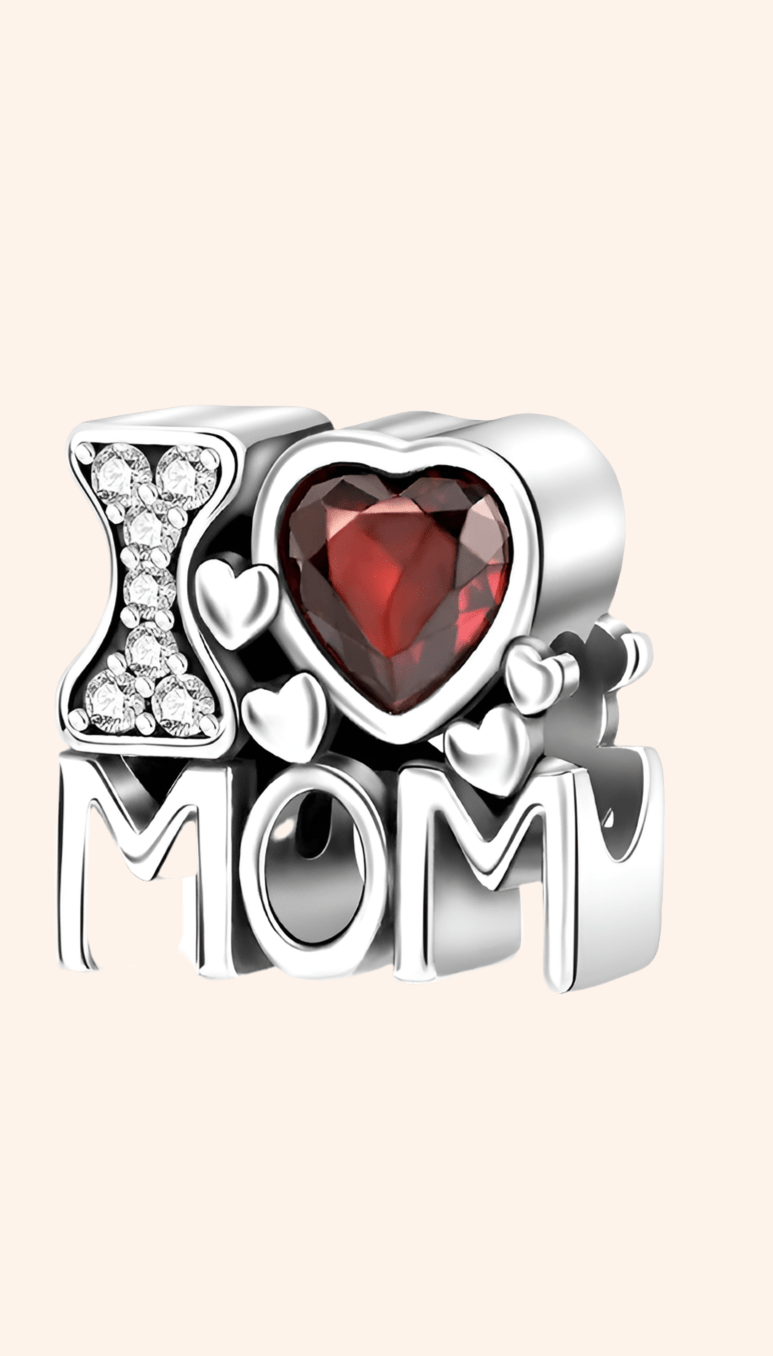 Charm I Love Mom Plata S925 - Charmsymore