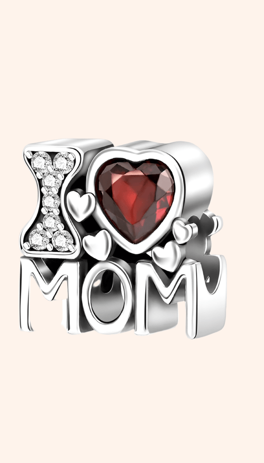 Charm I Love Mom Plata S925 - Charmsymore