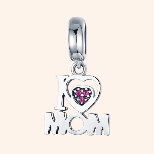 Charm I Love Mom Plata S925 - Charmsymore