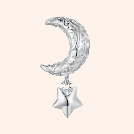 Charm Luna Estrellada Plata S925 - Charmsymore