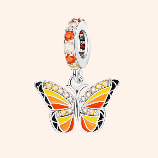 Charm Mariposa Monarca S925 - Charmsymore