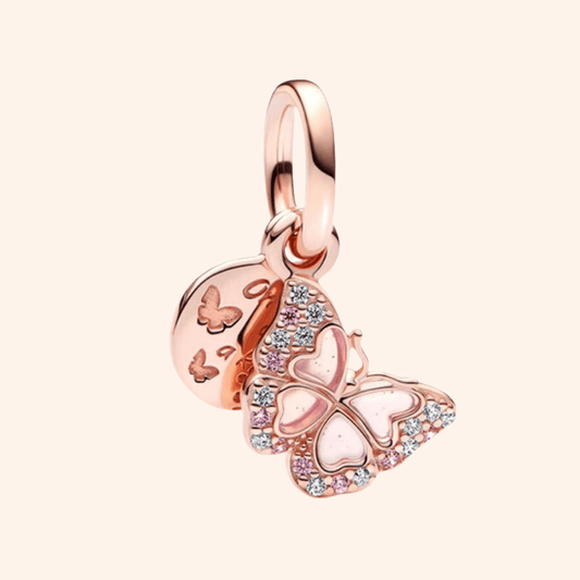 Charm Mariposa Oro Rosa S925 - Charmsymore