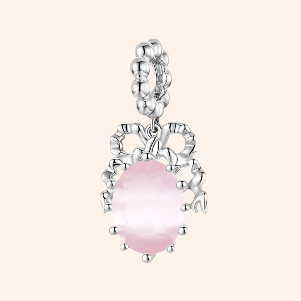 Charm Mirror Pink Plata S925 - Charmsymore
