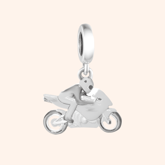 Charm Moto Carreras Plata S925 - Charmsymore