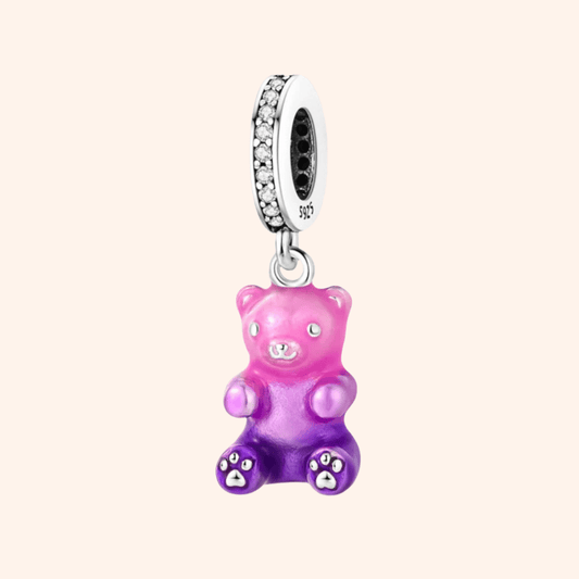 Charm Oso Goma S925 - Charmsymore