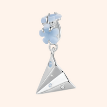 Charm Avión de Papel Plata S925