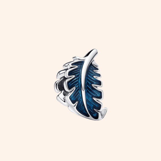 Charm Pluma Azul S925 - Charmsymore