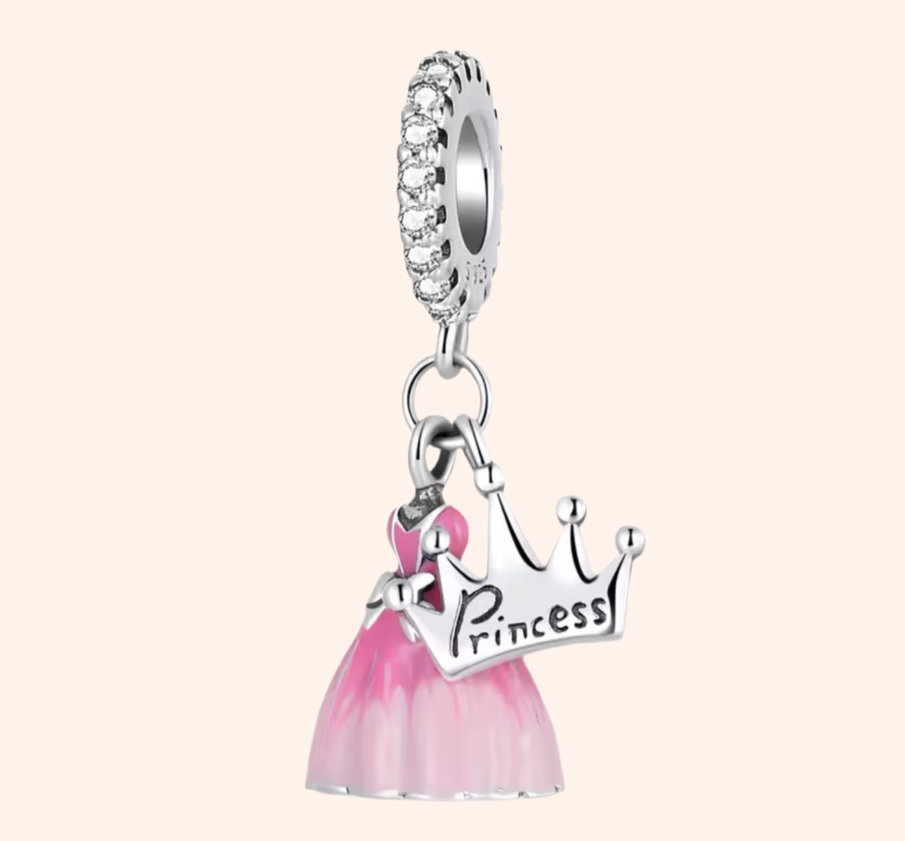 Charm Princesa Colgante Plata 925 - Charmsymore