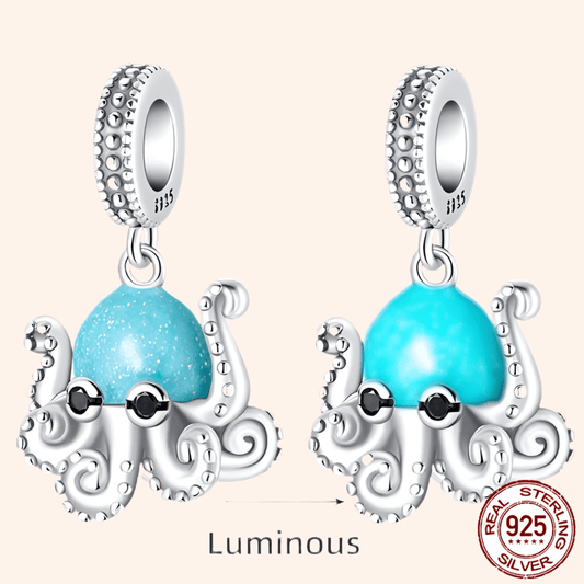 Charm Pulpo S925 Brilla en la Oscuridad - Charmsymore