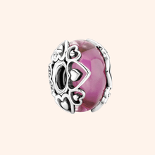 Charm Rosa Corazones Plata S925