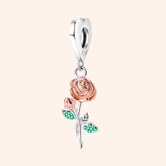 Charm Rosa Rose Gold S925 - Charmsymore