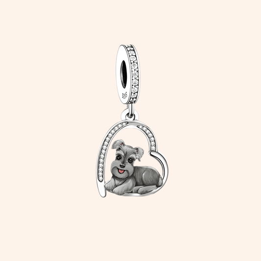 Charm Schnauzer Plata S925 - Charmsymore