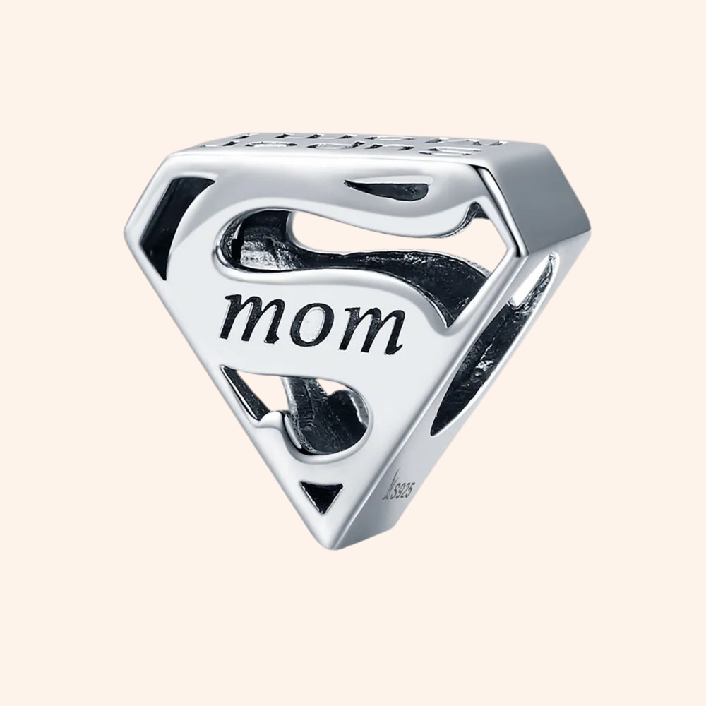 Charm Super Mamá Plata S925 - Charmsymore