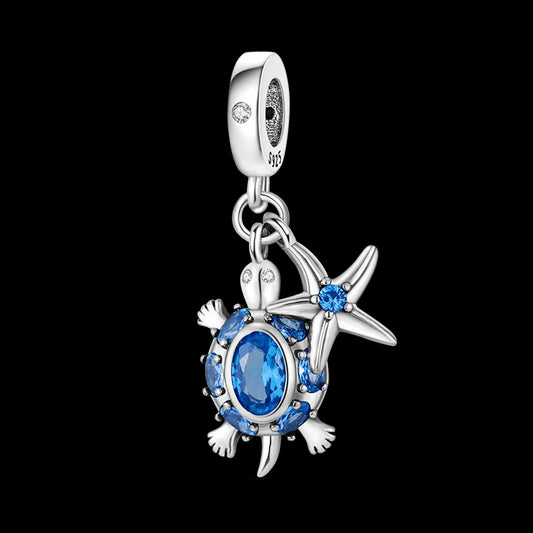 Charm Tortuga & Estrella Plata S925 Mar - Charmsymore