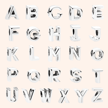 Charms Letras Plata S925 para pulsera de charms | Charmsymore