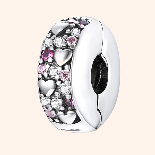 Clip Corazones Plata S925 - Charmsymore