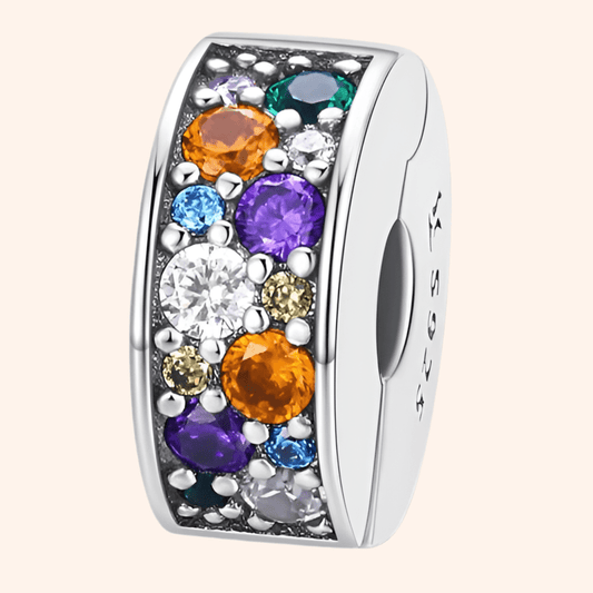 Clip Cristales Colores S925 - Charmsymore
