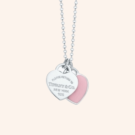 Collar Corazón Rosa Plata S925 𝗘𝗡𝗧𝗥𝗘𝗚𝗔 𝗜𝗡𝗠𝗘𝗗𝗜𝗔𝗧𝗔 - Charmsymore