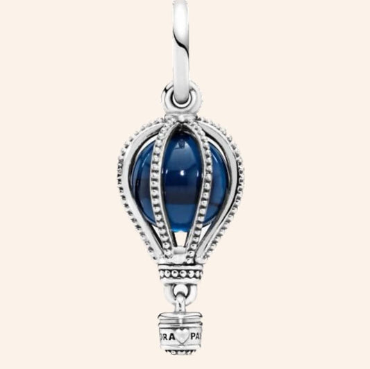 Globo Azul Plata S925 - Charmsymore