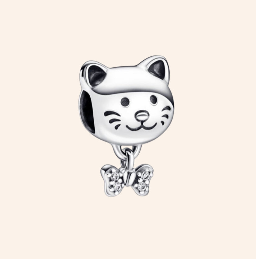 Gatito Charm Plata S925 - Charmsymore