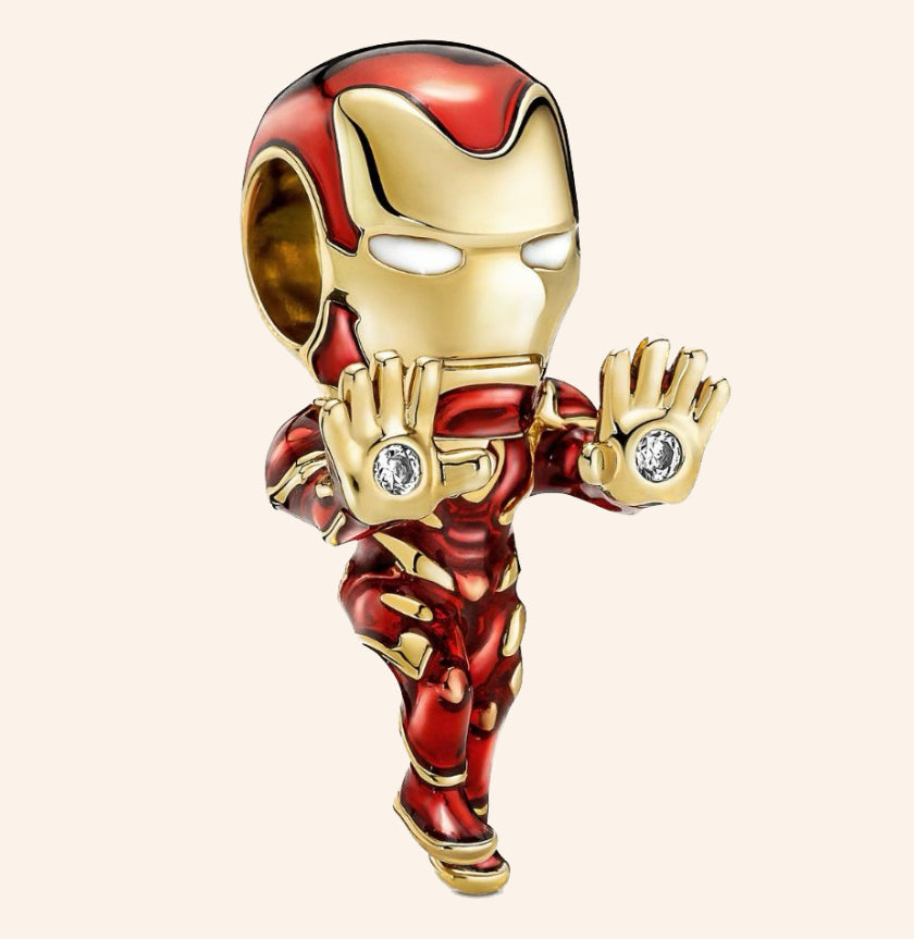 Iron man Charm Plata S925 - Charmsymore