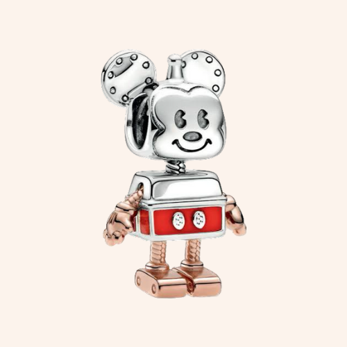 Mickey robot Charm Plata S925 Entrega Inmediata - Charmsymore