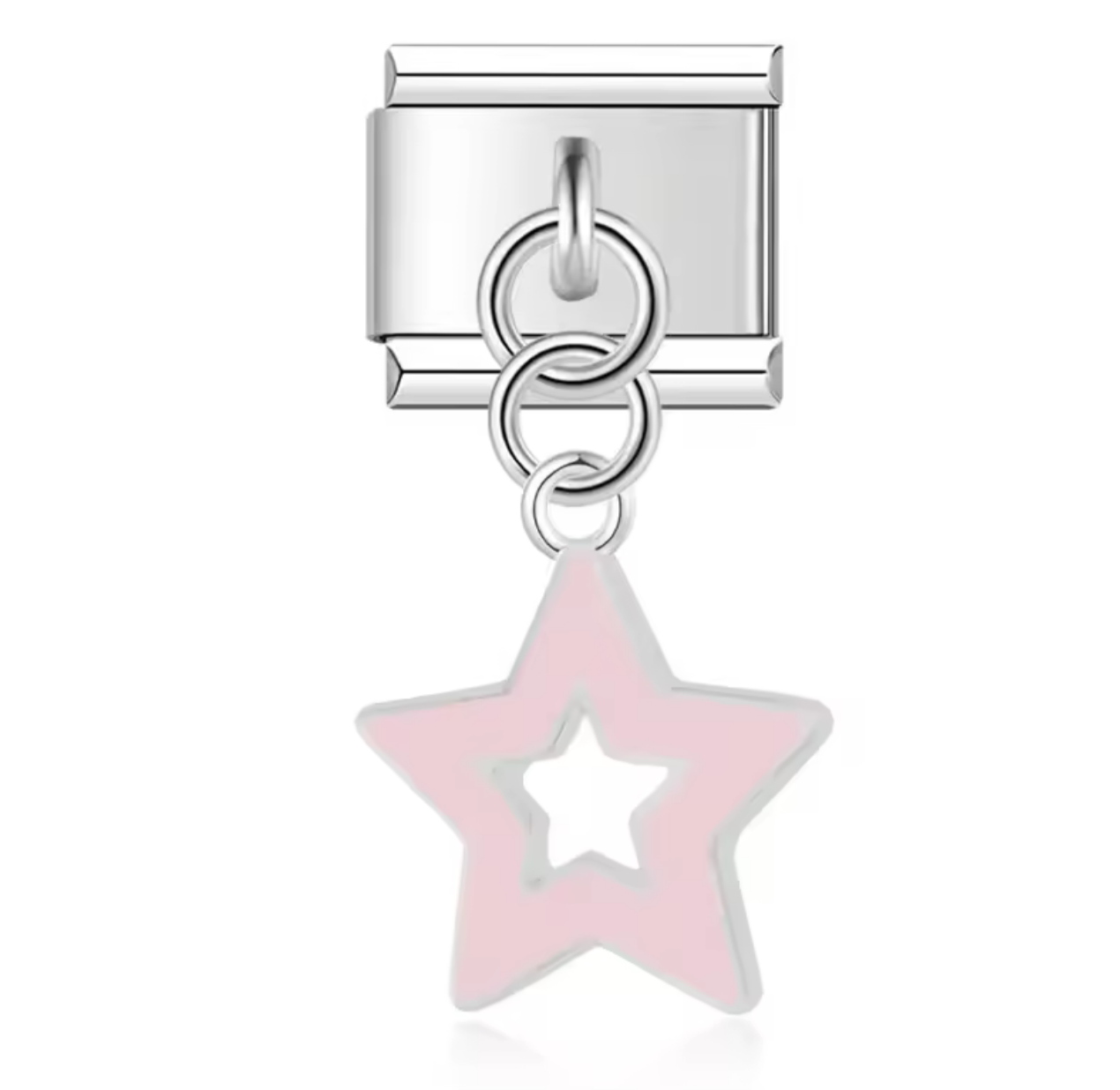 Italian Charm Estrella Rosa 𝗘𝗡𝗧𝗥𝗘𝗚𝗔 𝗜𝗡𝗠𝗘𝗗𝗜𝗔𝗧𝗔 - Charmsymore