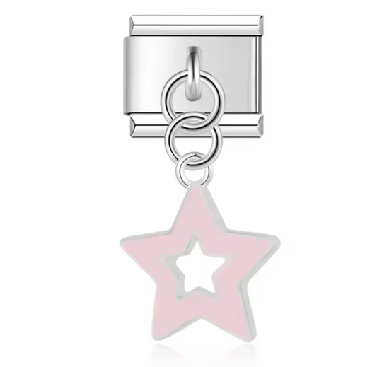 Italian Charm Estrella Rosa 𝗘𝗡𝗧𝗥𝗘𝗚𝗔 𝗜𝗡𝗠𝗘𝗗𝗜𝗔𝗧𝗔 - Charmsymore