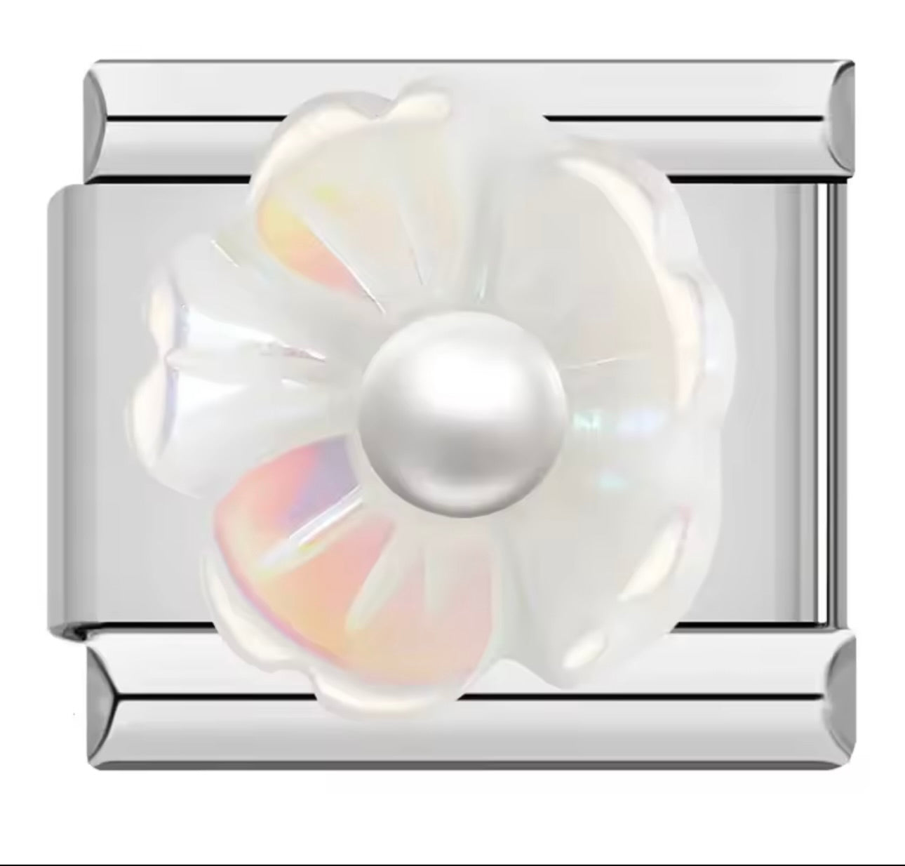 Italian Charm Flor Blanca 𝗘𝗡𝗧𝗥𝗘𝗚𝗔 𝗜𝗡𝗠𝗘𝗗𝗜𝗔𝗧𝗔 - Charmsymore