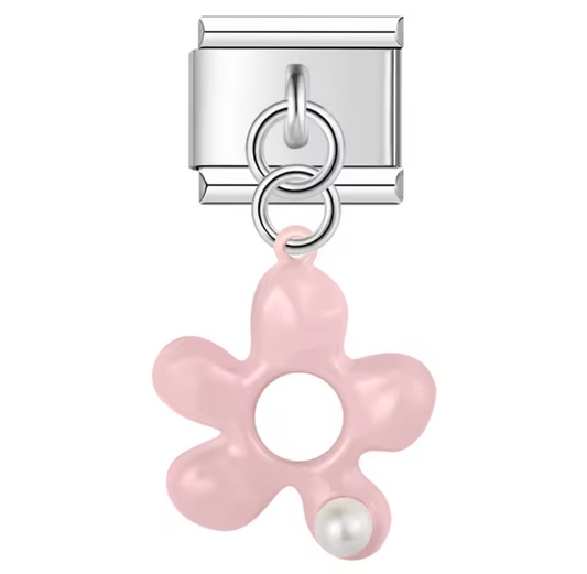 Italian Charm Flor Globo Rosa 𝗘𝗡𝗧𝗥𝗘𝗚𝗔 𝗜𝗡𝗠𝗘𝗗𝗜𝗔𝗧𝗔 - Charmsymore
