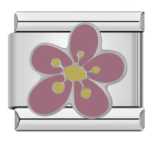 Italian Charm Flor Rosa 𝗘𝗡𝗧𝗥𝗘𝗚𝗔 𝗜𝗡𝗠𝗘𝗗𝗜𝗔𝗧𝗔 - Charmsymore