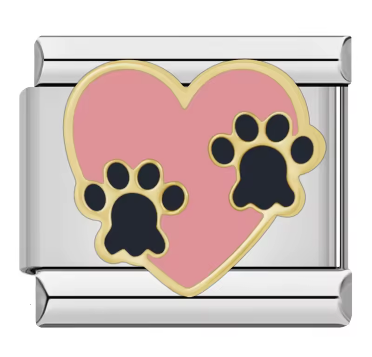 Italian Charm Huellitas Rosa 𝗘𝗡𝗧𝗥𝗘𝗚𝗔 𝗜𝗡𝗠𝗘𝗗𝗜𝗔𝗧𝗔 - Charmsymore