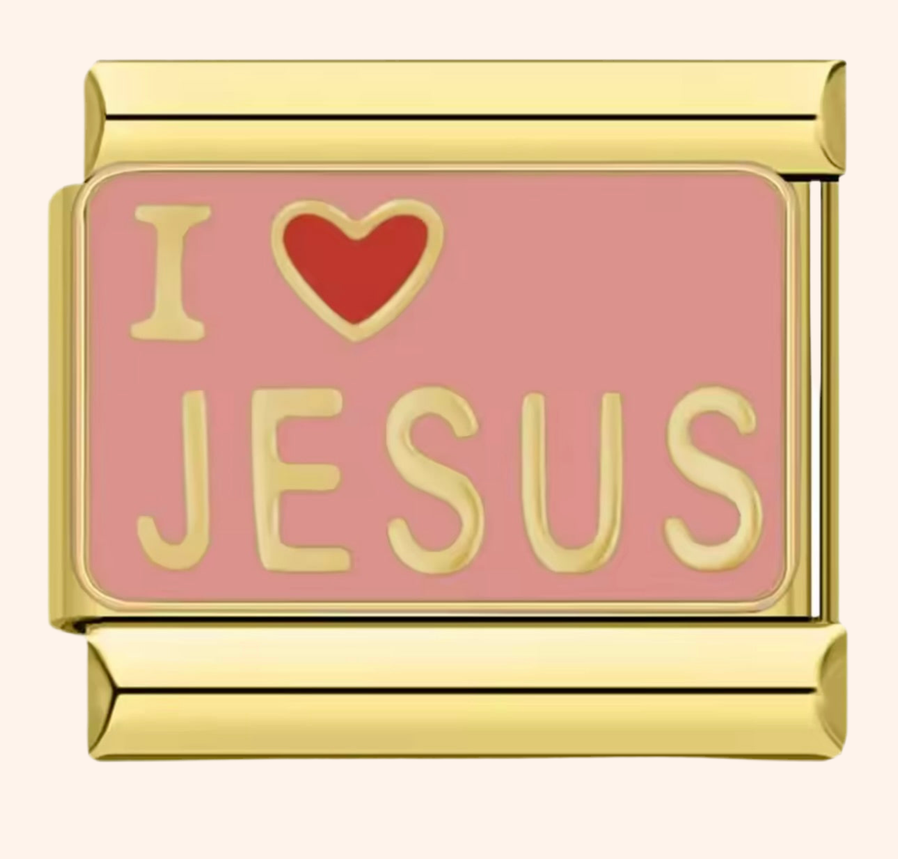 Italian Charm I love Jesus Dorado 𝗘𝗡𝗧𝗥𝗘𝗚𝗔 𝗜𝗡𝗠𝗘𝗗𝗜𝗔𝗧𝗔 - Charmsymore