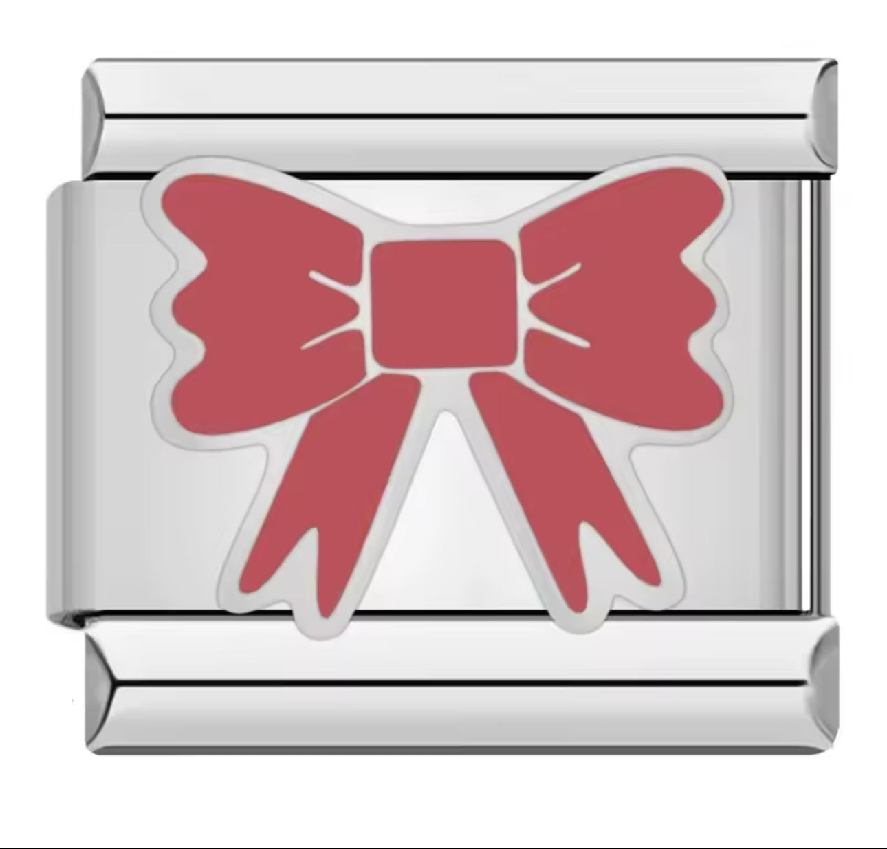 Italian Charm Moñito Rosa 𝗘𝗡𝗧𝗥𝗘𝗚𝗔 𝗜𝗡𝗠𝗘𝗗𝗜𝗔𝗧𝗔 - Charmsymore