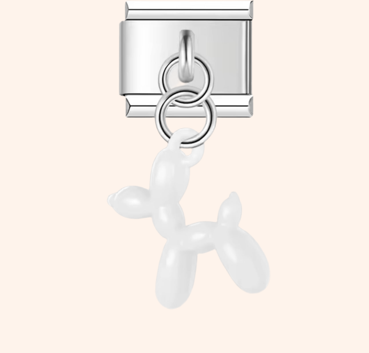 Italian Charm Perrito Blanco Globo 𝗘𝗡𝗧𝗥𝗘𝗚𝗔 𝗜𝗡𝗠𝗘𝗗𝗜𝗔𝗧𝗔 - Charmsymore