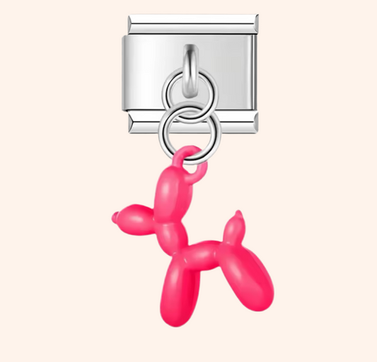 Italian Charm Perrito Rosa 𝗘𝗡𝗧𝗥𝗘𝗚𝗔 𝗜𝗡𝗠𝗘𝗗𝗜𝗔𝗧𝗔 - Charmsymore