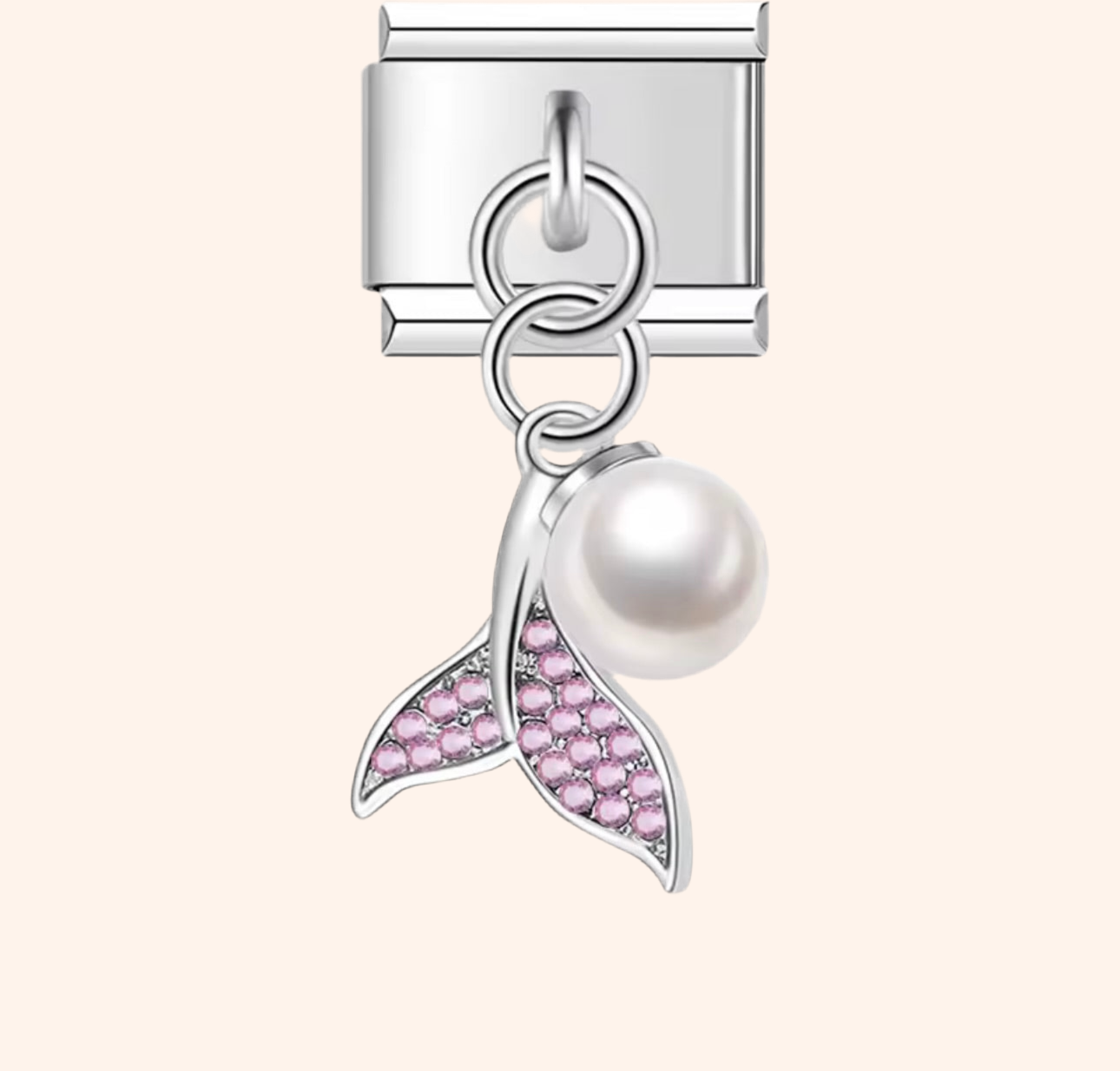 Italian Charm Sirena Rosa 𝗘𝗡𝗧𝗥𝗘𝗚𝗔 𝗜𝗡𝗠𝗘𝗗𝗜𝗔𝗧𝗔 - Charmsymore